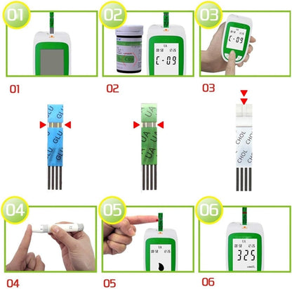 Thuis Cholesterol Testkit | Draagbare Bloedmonitor 4