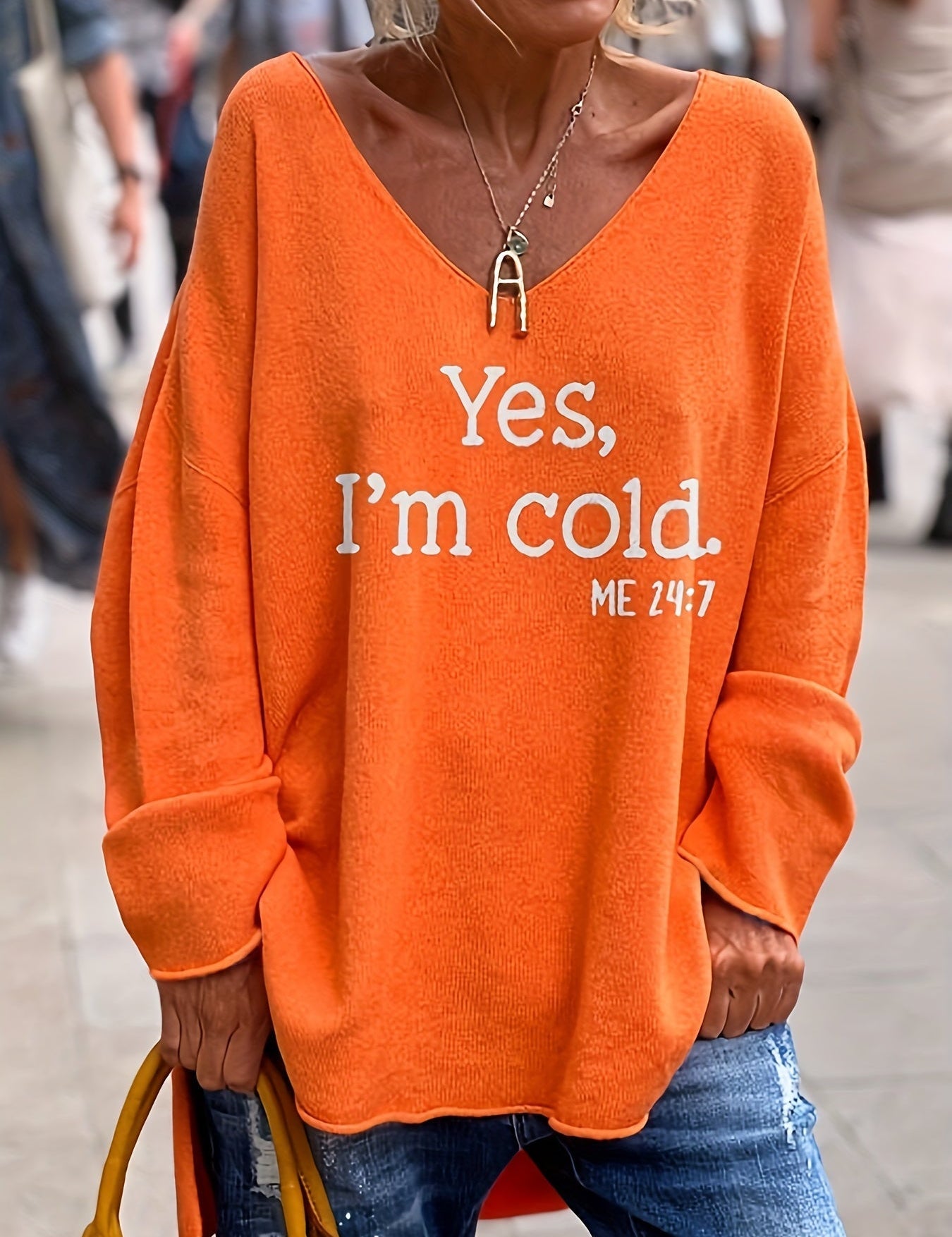 Valerie | Dames V-hals Oversized Trui 0