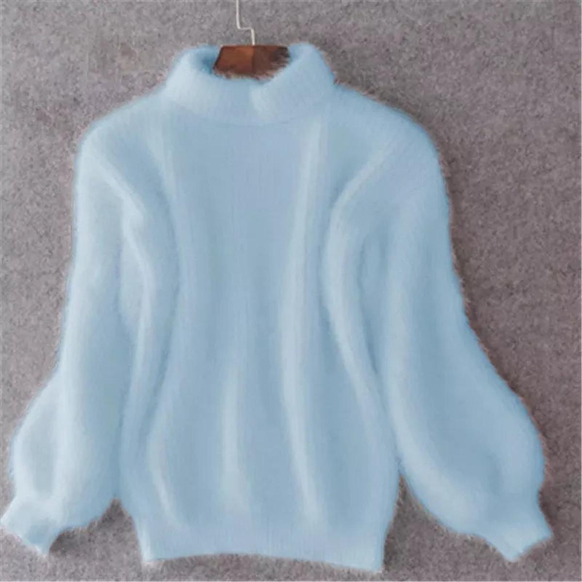 Vintage Angora Trui | Losse Gebreide Sweater Dames 0