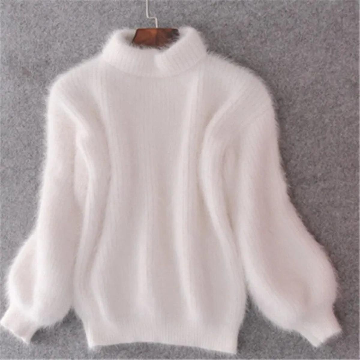 Vintage Angora Trui | Losse Gebreide Sweater Dames 1