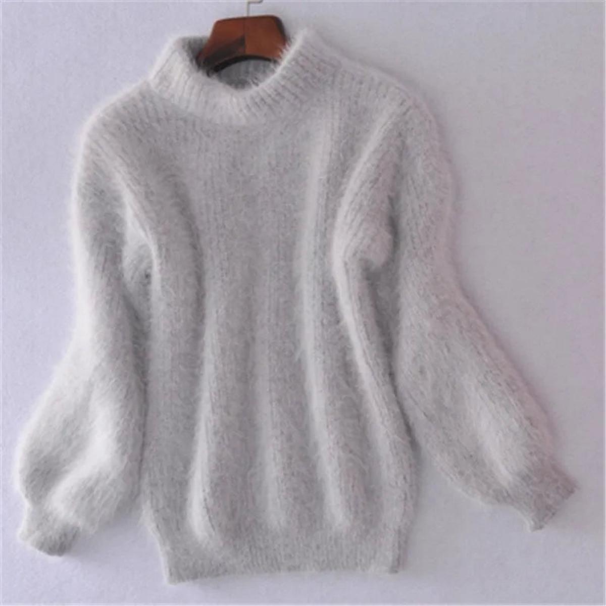 Vintage Angora Trui | Losse Gebreide Sweater Dames 2