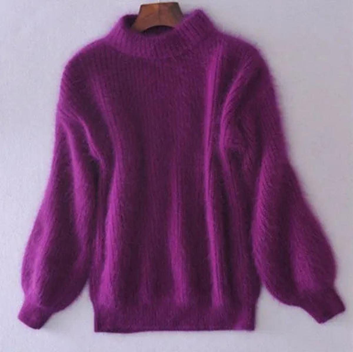 Vintage Angora Trui | Losse Gebreide Sweater Dames 3