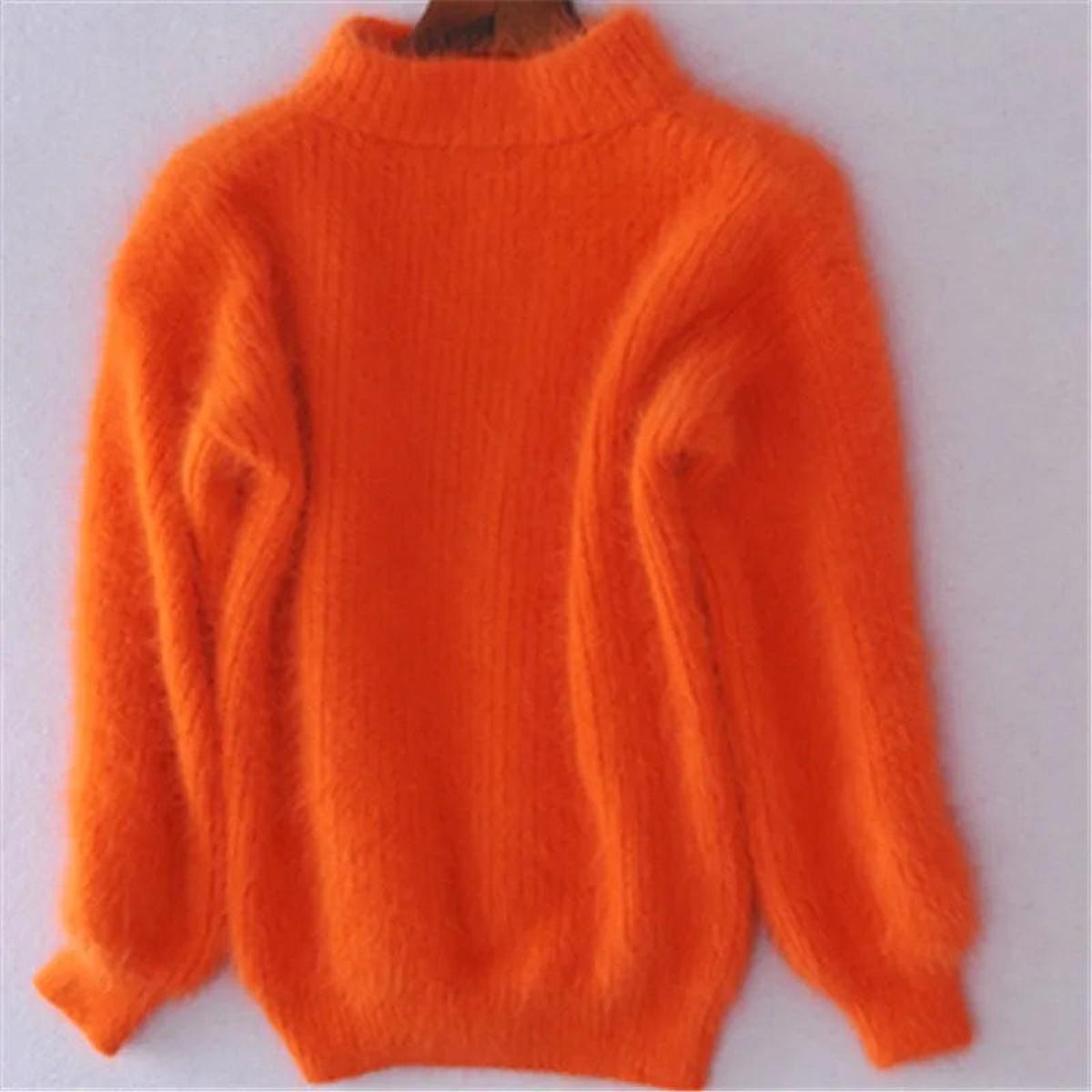 Vintage Angora Trui | Losse Gebreide Sweater Dames 4