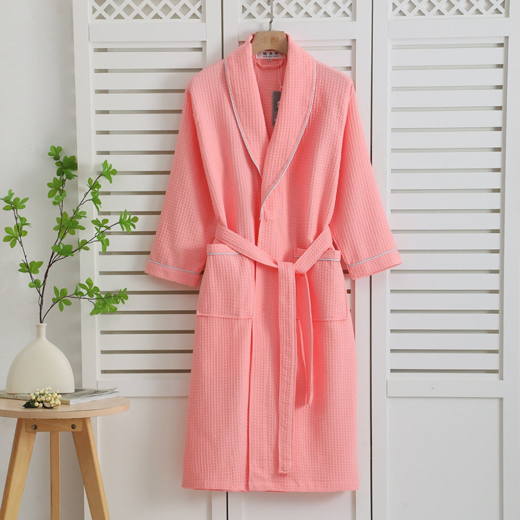 Wafelbadjas | Lichtgewicht Kimono 100% Katoen Unisex 0