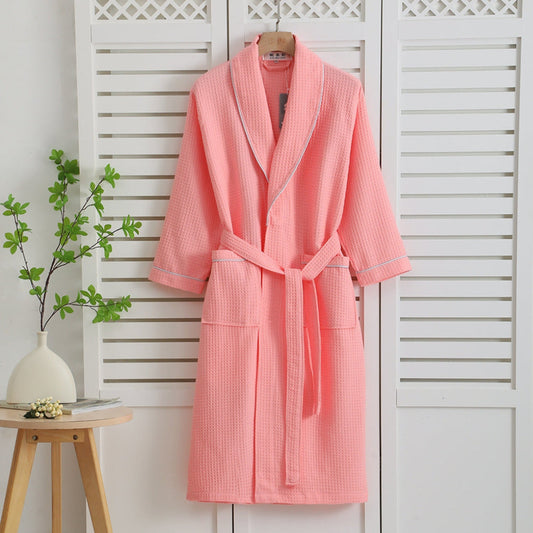 Wafelbadjas | Lichtgewicht Kimono 100% Katoen Unisex 0