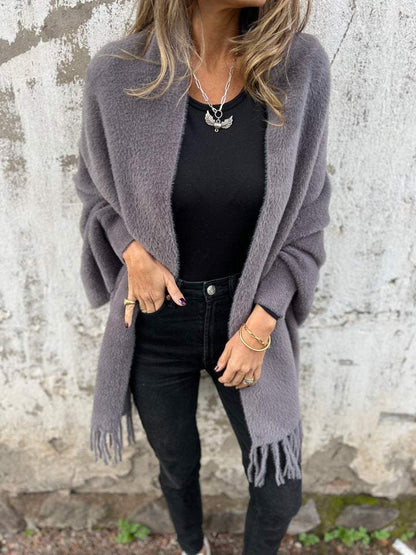 Warme Damesjas met Kwastjes | Lange Dames Jas Winter 3