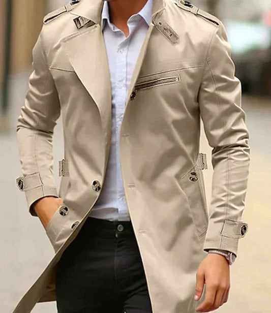 Waterdichte Heren Trenchcoat | Klassieke Old Money Stijl 0