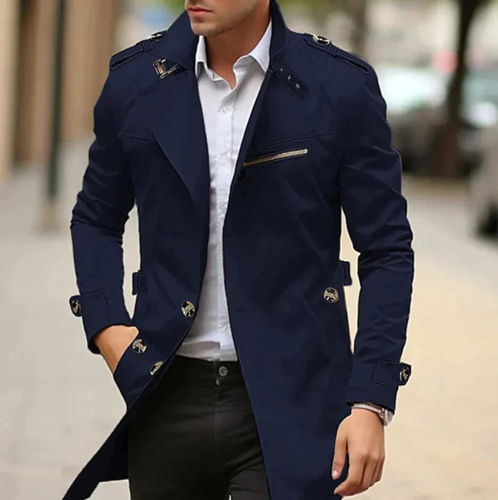 Waterdichte Heren Trenchcoat | Klassieke Old Money Stijl 1