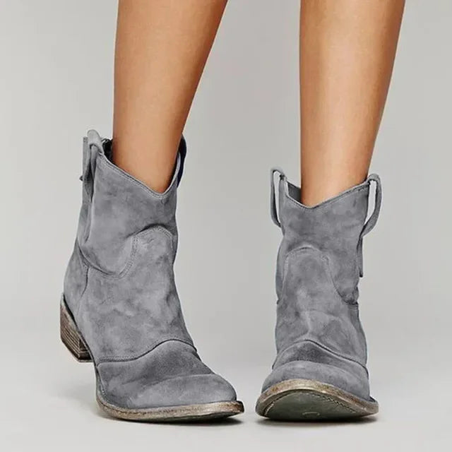 Western Laarzen Dames | Suède Look met Lage Hak 3