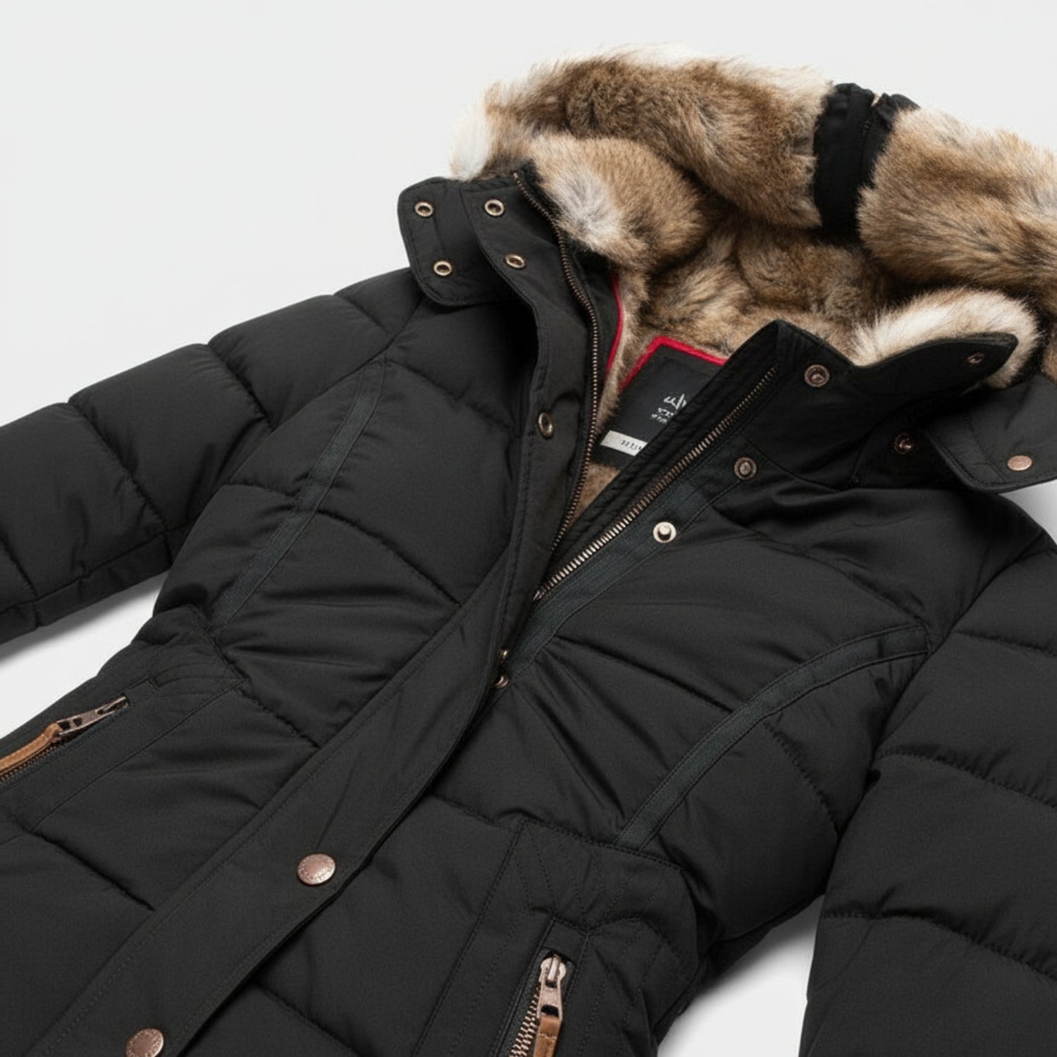 Winter Parka Dames | Gewatteerde Puffer Jas met Faux Bontkap 2