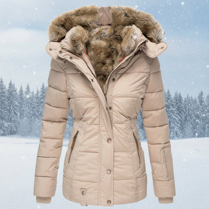 Winter Parka Dames | Gewatteerde Puffer Jas met Faux Bontkap 3