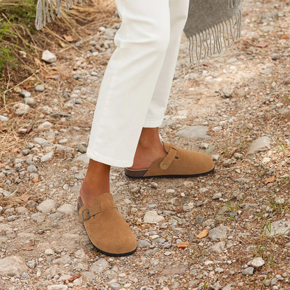 Orthopedische Dames Sandalen met Suède Bovenwerk en Verstelbare Riem | Comfortabele Casual Sandalen-2