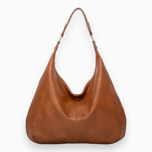Zachte Leren Hobo | Dames Schoudertas Zwart 0