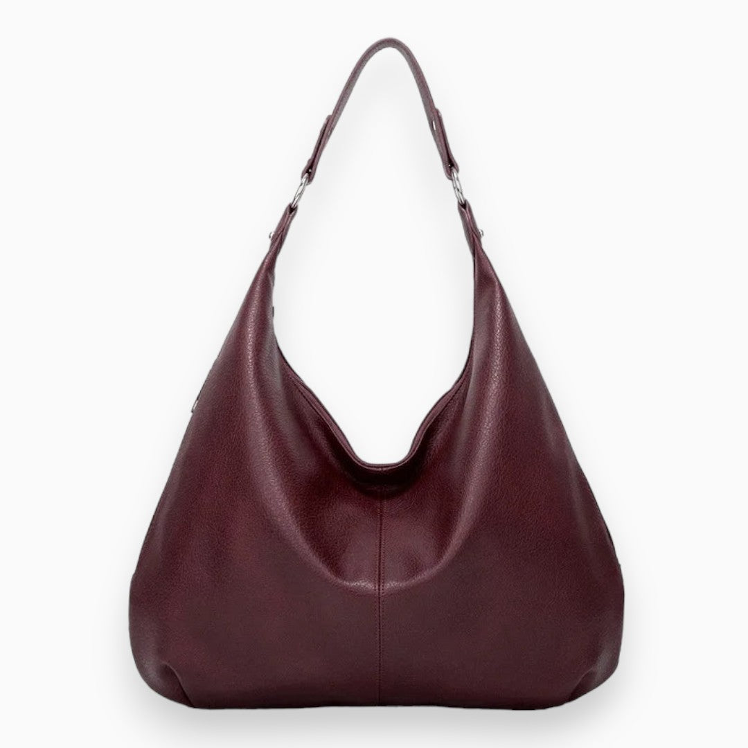 Zachte Leren Hobo | Dames Schoudertas Zwart 1