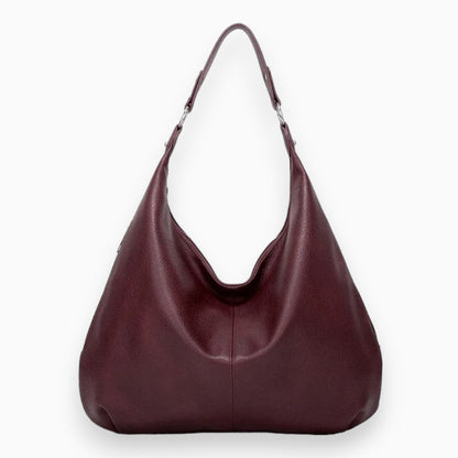 Zachte Leren Hobo | Dames Schoudertas Zwart 1