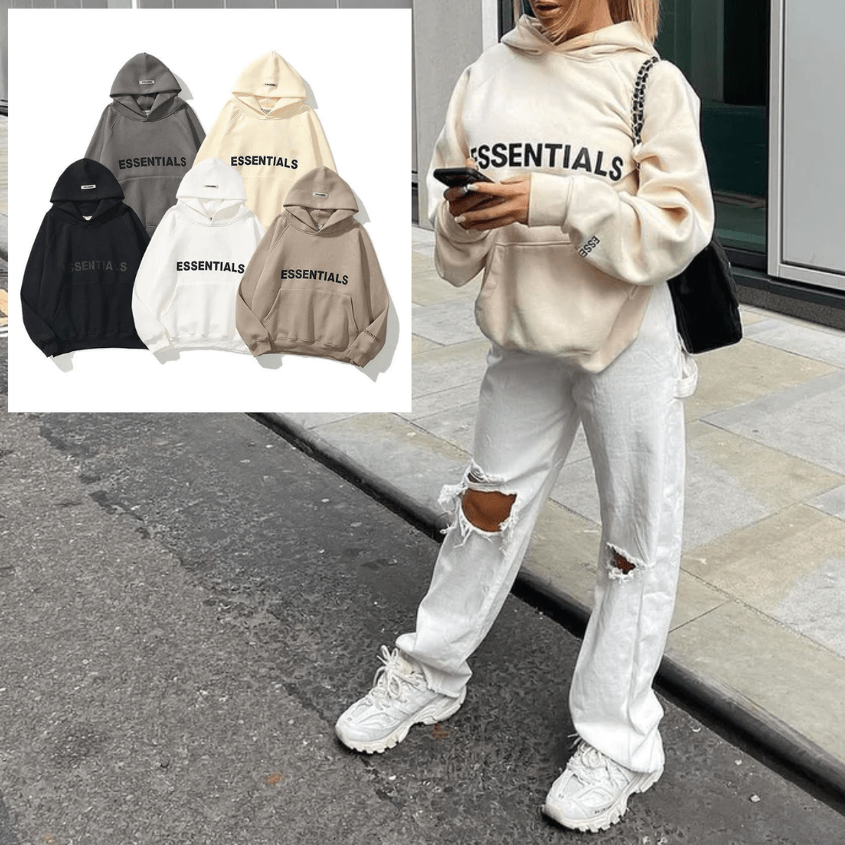 Zwarte Hoodie Heren met Kangoeroezak | Casual Mode 2