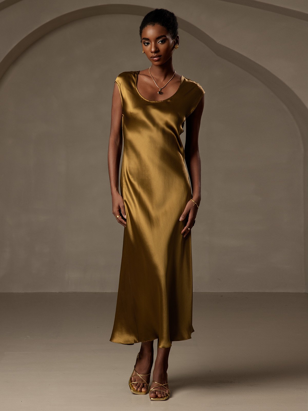 Variant image for Elegante Mouwloze Jurk van 19 Momme Zijde | Casual Jurk Mouwloos in Diverse Kleuren voor Dames-1