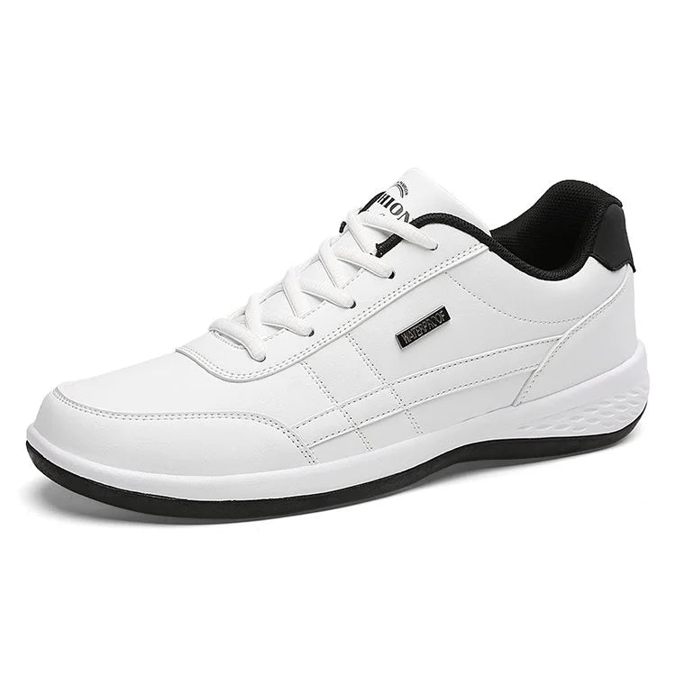 Variant image for Elegante Lederen Herensneakers | Ademend en Niet-Slip Casual Schoenen voor Heren in Wit en Zwart-9