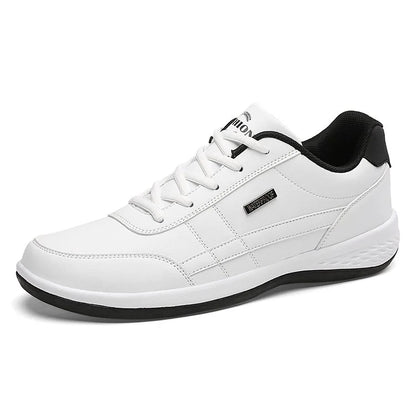 Variant image for Elegante Lederen Herensneakers | Ademend en Niet-Slip Casual Schoenen voor Heren in Wit en Zwart-9
