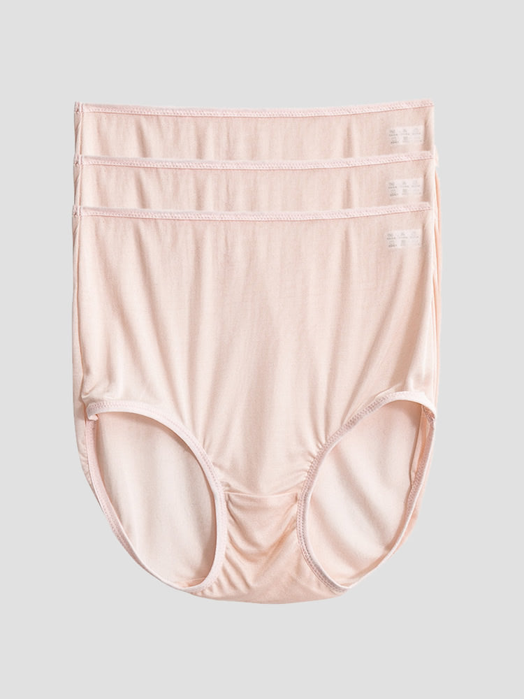 Luxe Hoge Taille Slipjes Dames van Moerbei Zijde – Set van 3 voor Comfort en Stijl-5