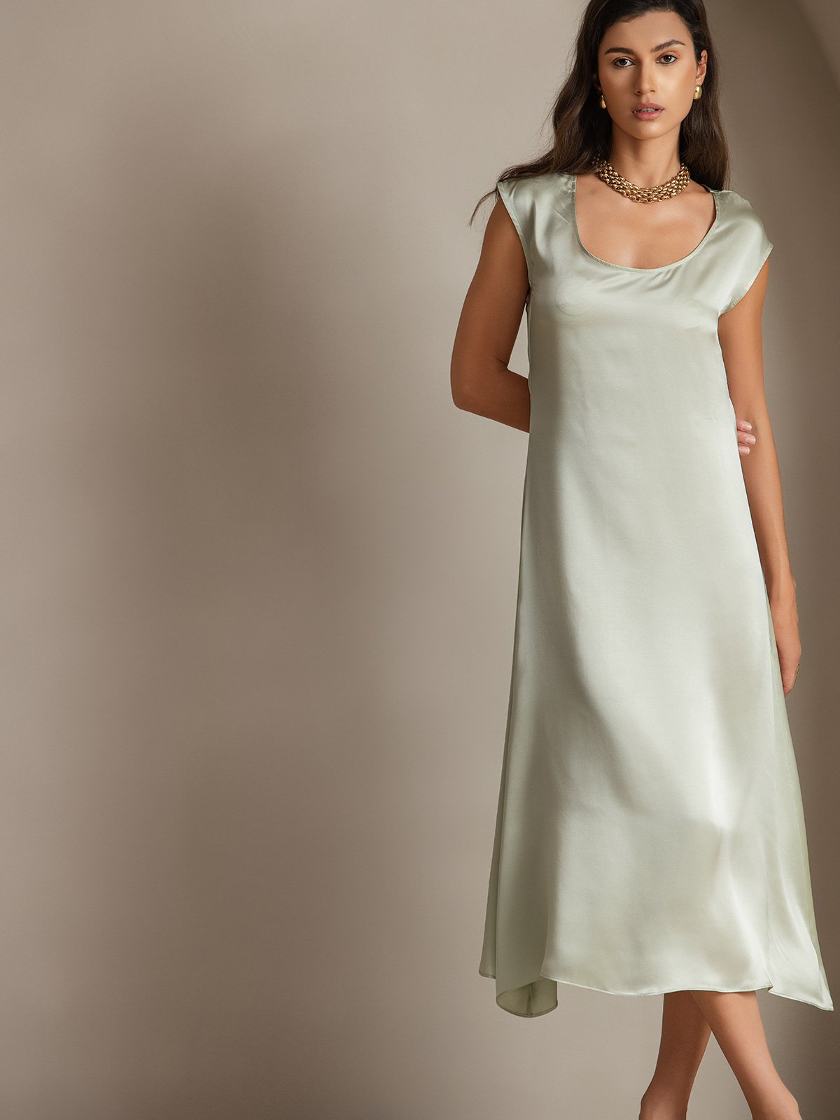 Variant image for Elegante Mouwloze Jurk van 19 Momme Zijde | Casual Jurk Mouwloos in Diverse Kleuren voor Dames-29