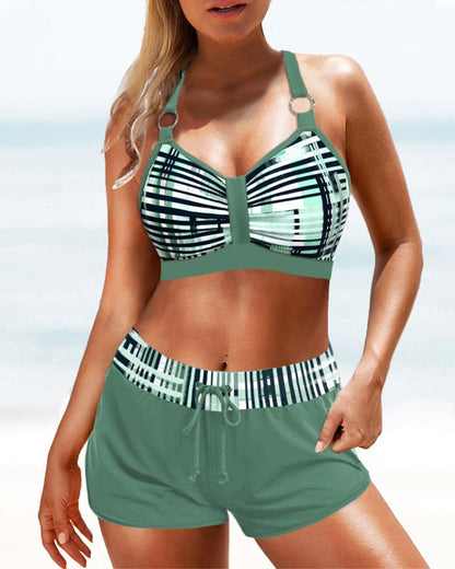 Chique Hoge Taille Badkleding Dames – Comfortabele Zwemset voor Strand en Zwembad-1