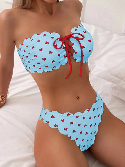 Variant image for Chique Strapless Polka Dot Bikini Set voor Vrouwen – Stretchy en Comfortabel voor Zomerstrand-13