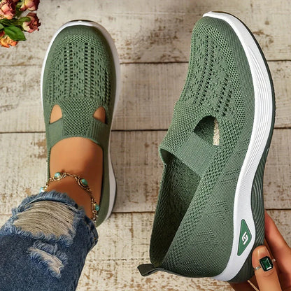 Ademende Slip-on Sneakers Heren met Gedempte Zool – Casual Witte Schoenen voor Dagelijks Gebruik-1