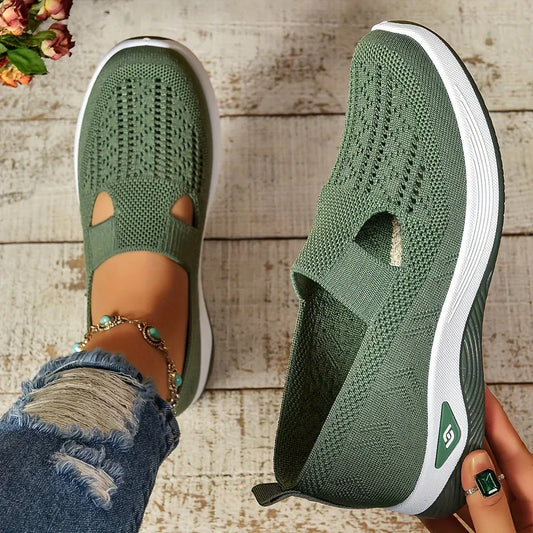 Ademende Slip-on Sneakers Heren met Gedempte Zool – Casual Witte Schoenen voor Dagelijks Gebruik-1