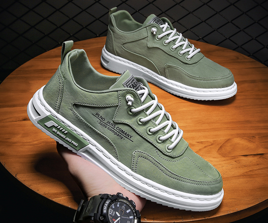 Lichtgewicht Ademend Herensneakers | Witte Heren Sneakers met Gedempte Zool voor Comfortabele Casual Dagen-1