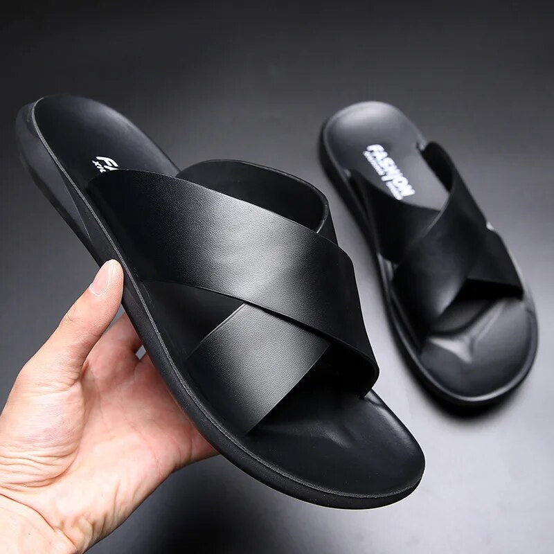 Variant image for Comfortabele Leren Herensandalen met Anti-Slip Zool – Ademend en Duurzaam voor Elk Seizoen-11