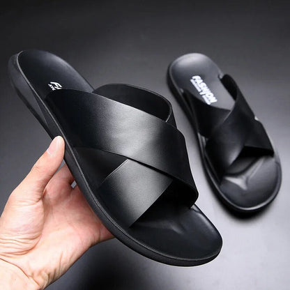 Variant image for Comfortabele Leren Herensandalen met Anti-Slip Zool – Ademend en Duurzaam voor Elk Seizoen-11