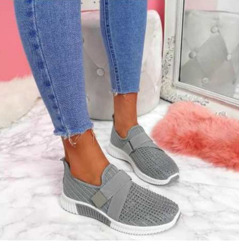 Variant image for Dames Comfortabele Slip-On Sneakers met Klittenband en Ademend Ontwerp | Casual Schoenen voor Dagelijks Gebruik-46