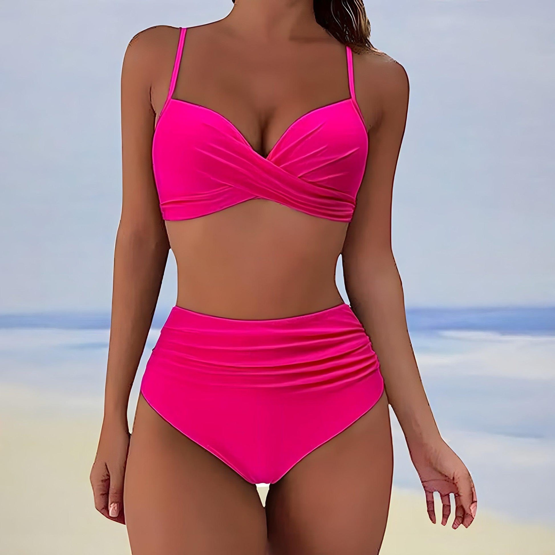 Variant image for Chique Hoge Taille Bikini Set voor Vrouwen | Trendy Digh-Cut Ontwerp met Slanke Top voor Zomer-21