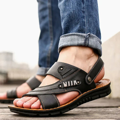 Comfortabele Orthopedische Heren Sandalen | Ademend en Duurzaam Leren Teva Heren Sandalen voor Elk Seizoen-2