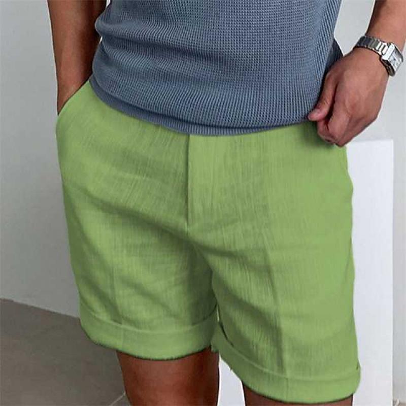 Linnen Korte Broek Heren met Gebufferde Zoom | Ademend en Lichtgewicht voor Zomer Comfort-5