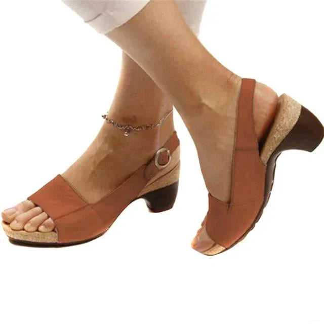 Elegante Dames Sandalen met Boogsteun en Gedempt Voetbed | Open Teen Slingback voor Maximale Comfort-3